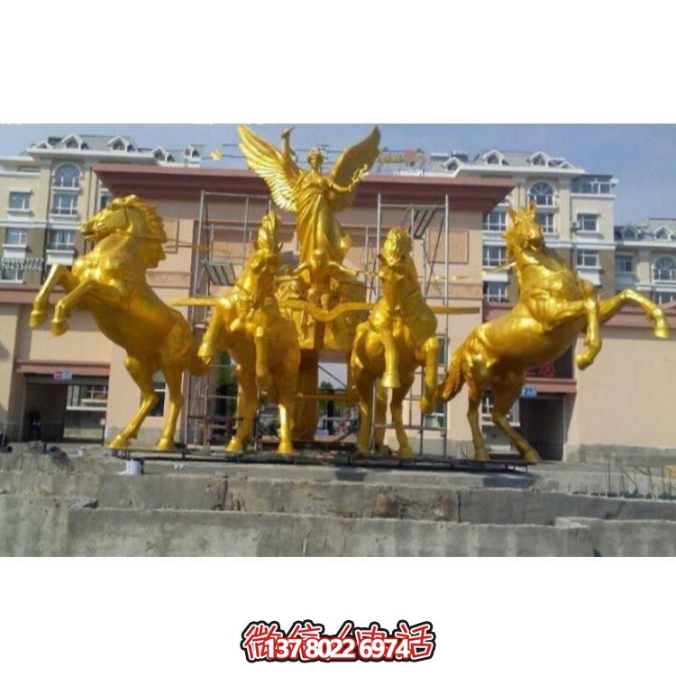 玻璃鋼阿波羅戰(zhàn)車(chē)雕塑擺件