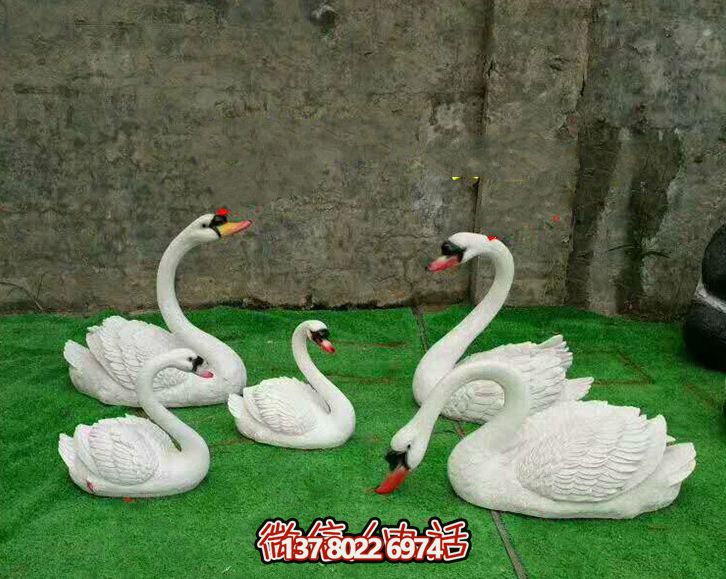 雕塑仿真天鵝，裝飾庭院、酒店、別墅等空間