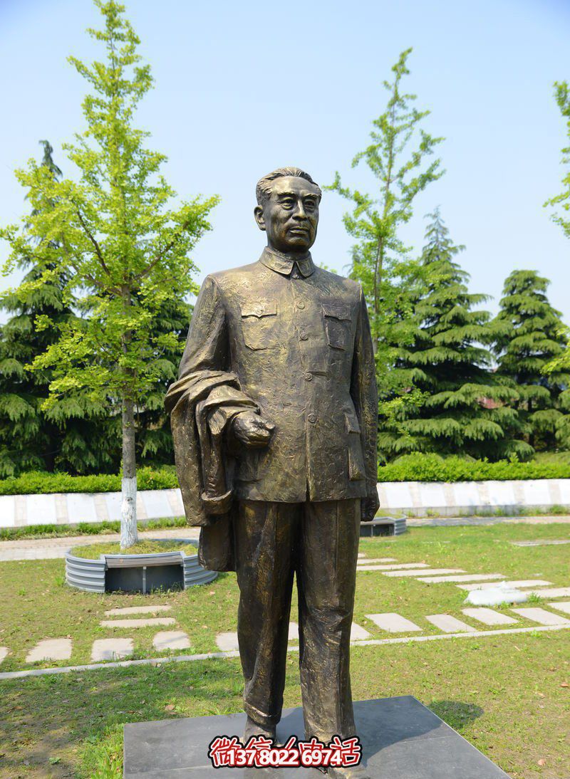 紀(jì)念周恩來偉人雕塑，緬懷歷史，見證輝煌