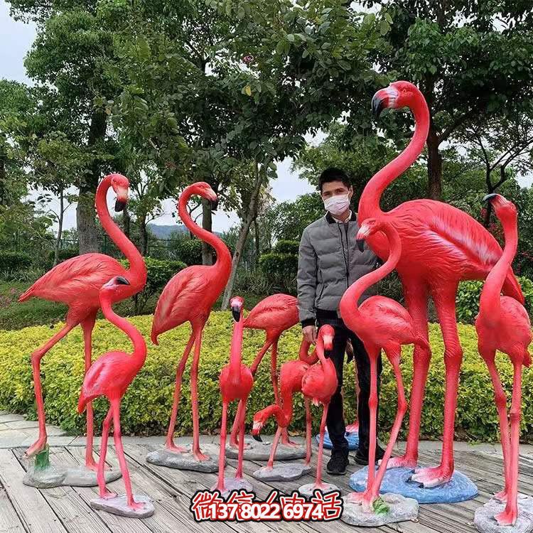 仿真大中小型火烈鳥(niǎo)拼圖玩具