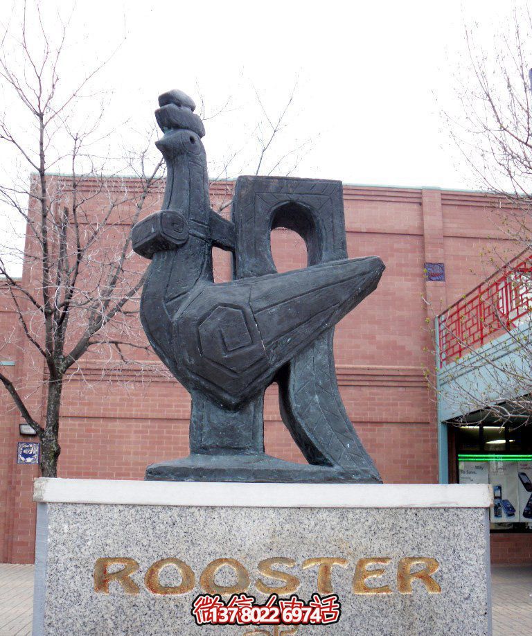 玻璃鋼創(chuàng)意雞雕塑，點亮街道美景