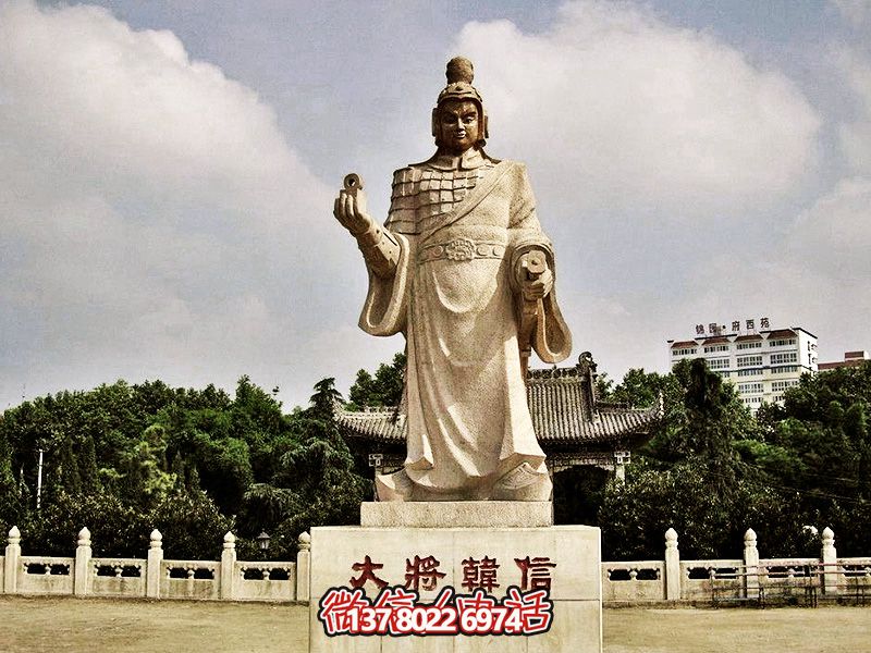 以漢白玉雕塑緬懷韓信，美化景區(qū)，展現(xiàn)創(chuàng)意兵