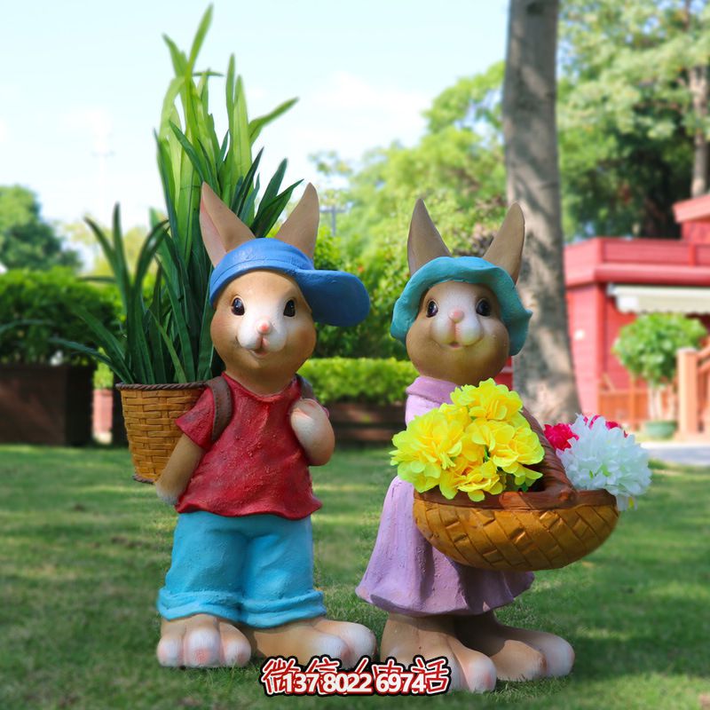 玻璃鋼兔子雕塑，只有可愛(ài)而不失大氣！