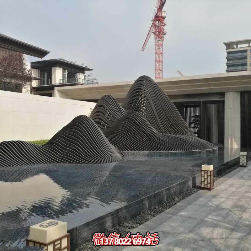 精致不銹鋼鐵藝假山，景觀抽象庭院裝飾別墅