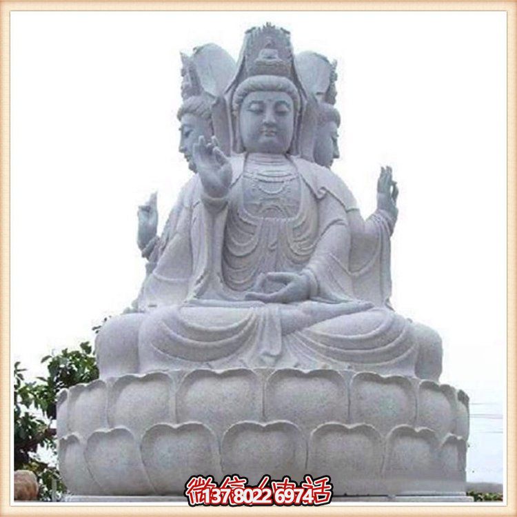大理石觀音石雕，滴水祈福