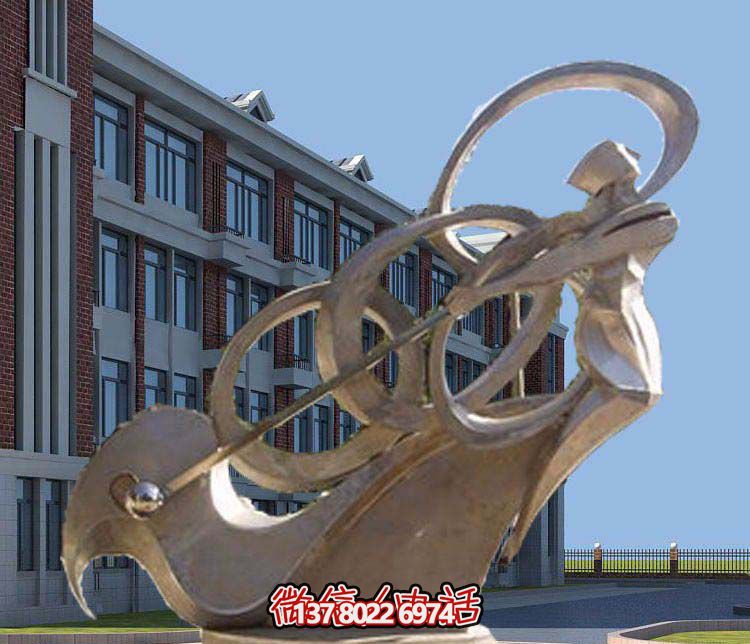 不銹鋼抽象高爾夫球雕塑，點(diǎn)綴景區(qū)園林