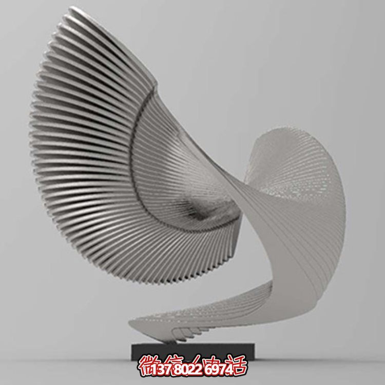 抽象不銹鋼戶外擺件，室內(nèi)創(chuàng)意園林景觀裝飾