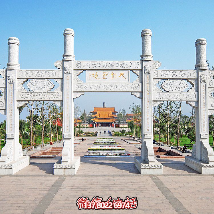 精美大理石石雕多門牌坊雕塑，讓你領(lǐng)略大理景區(qū)的精彩