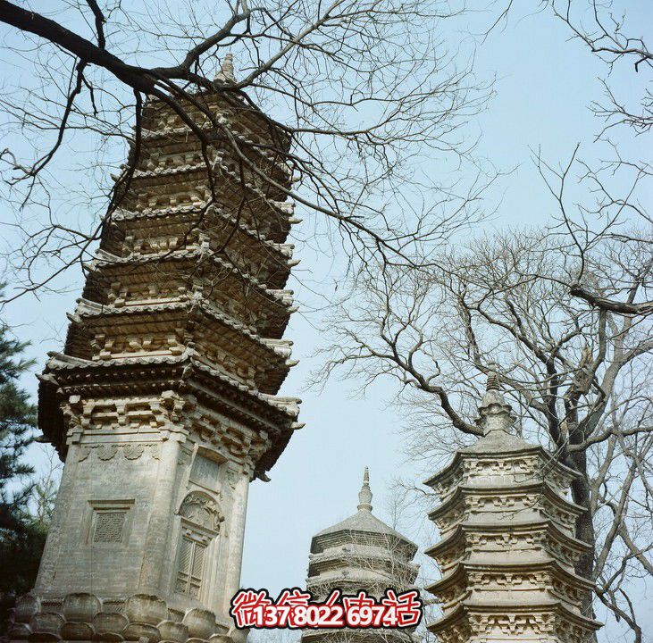 仿古石雕舍利塔，傳承古老文化