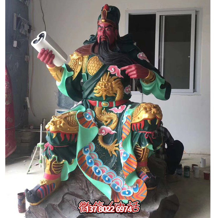 玻璃鋼關(guān)公神像，打造古典寺廟氛圍