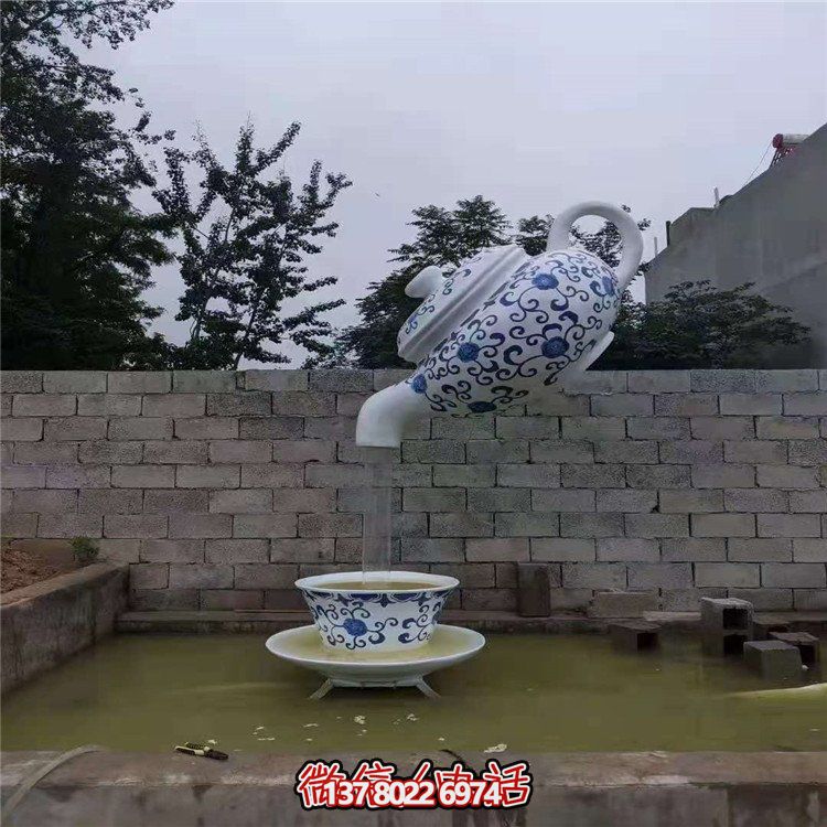 創(chuàng)意玻璃鋼懸空流水擺件雕塑