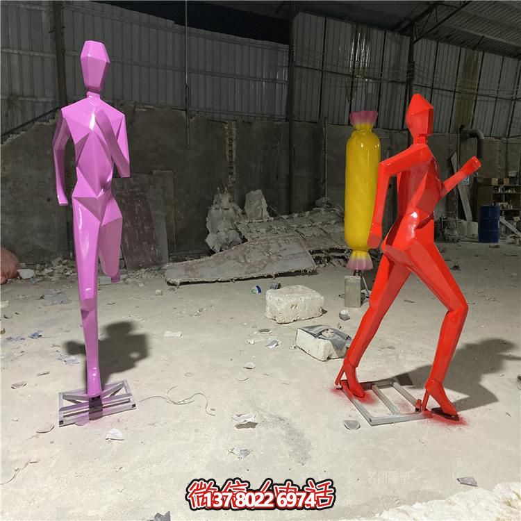 不銹鋼幾何遠(yuǎn)觀景觀擺件，為公園增添動(dòng)感