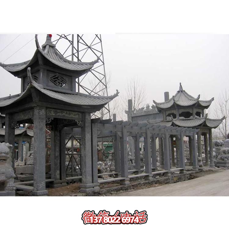 精美石雕，時(shí)尚的大理石長(zhǎng)廊營(yíng)造絕美的戶外公園雕塑