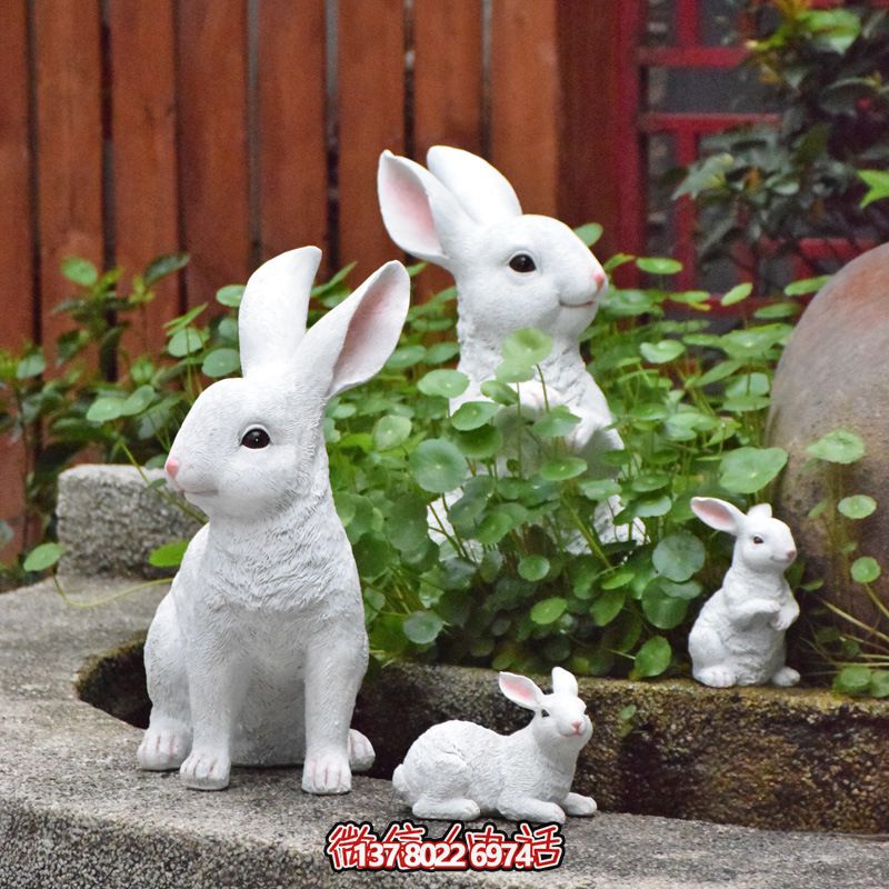 玻璃鋼兔子雕塑，點亮您的草坪