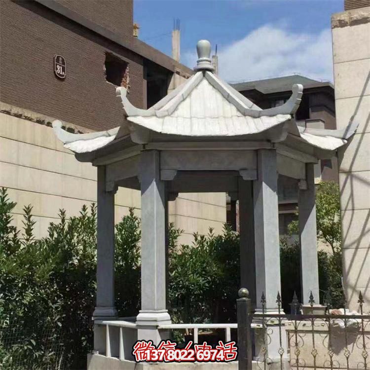 精美大理石涼亭，營造完美宅院景象