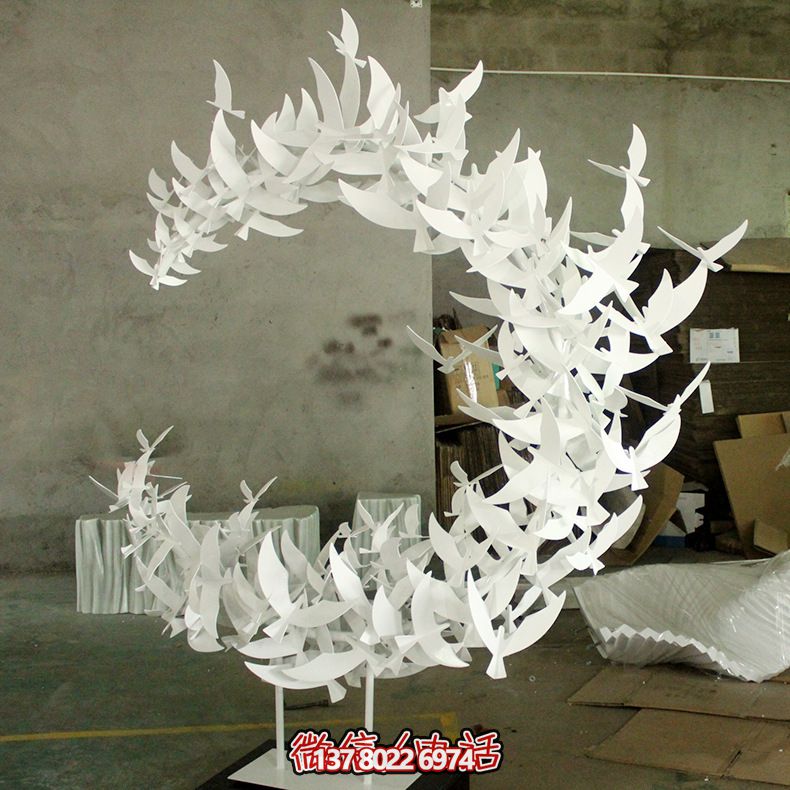 玻璃鋼雕塑擺件裝飾品，創(chuàng)意抽象鴿子裝飾室內(nèi)別墅