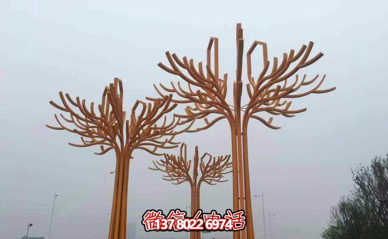 不銹鋼景觀雕塑，提升步行商業(yè)街抽象美感