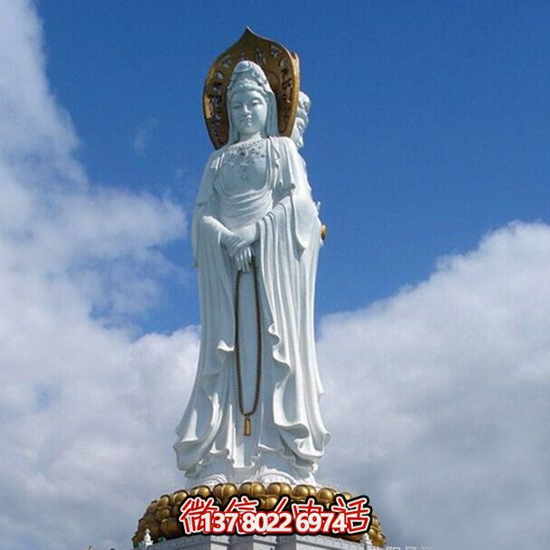 古老石雕觀音菩薩雕塑，景區(qū)大型面積景點