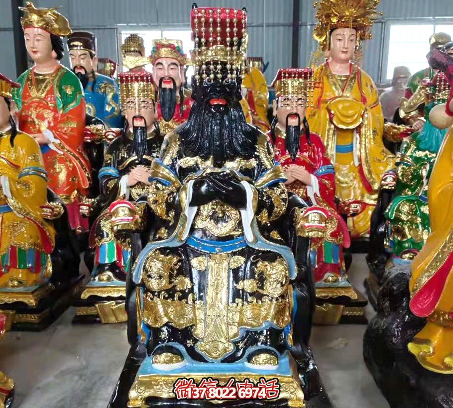 玻璃鋼彩繪龍王雕塑，傳承古老文化