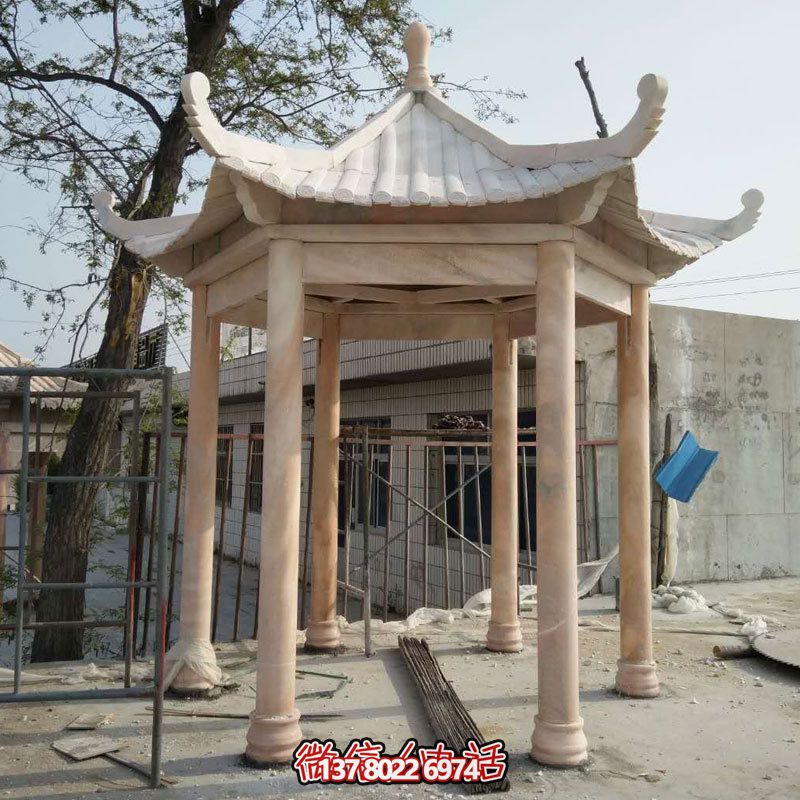 大理石休閑涼亭，美化庭院陽(yáng)臺(tái)