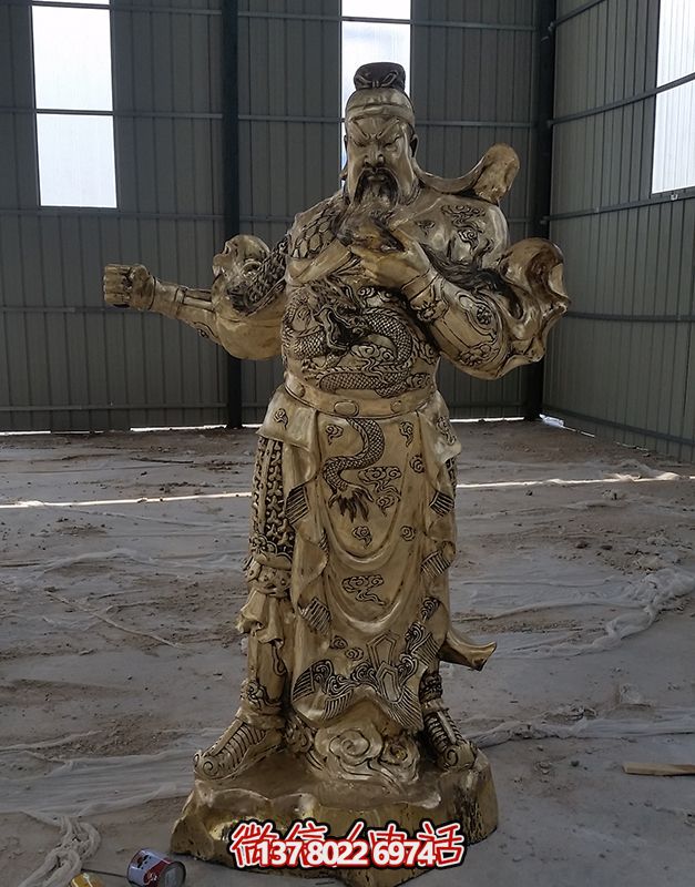 開業(yè)大吉，關(guān)公佛像黃銅雕塑，招財(cái)進(jìn)寶