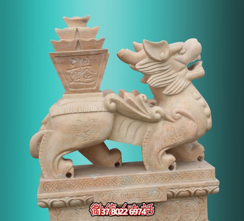 古典雕塑，貴族庭院裝飾大理石石雕貔貅