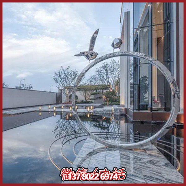 創(chuàng)意不銹鋼圓環(huán)雕塑——為酒店會(huì)所、戶外景觀增添幾何美感