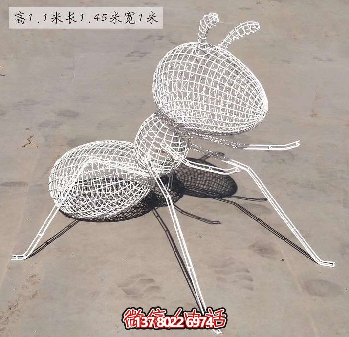 不銹鋼網(wǎng)格照明螞蟻雕塑，點亮大型園林景觀