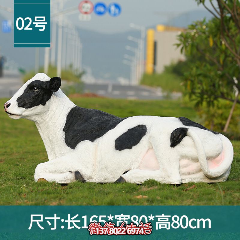 玻璃鋼牛雕塑，讓你的草坪只為休息