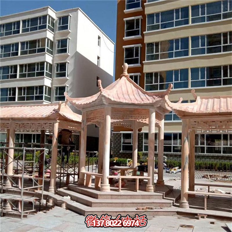 精美雕刻大理石涼亭，為小區(qū)、公園、休閑區(qū)帶來獨(dú)特視覺享受