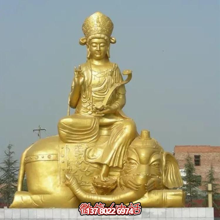 玻璃鋼雕塑文姝普賢，精致烤漆噴金大型景點(diǎn)裝飾