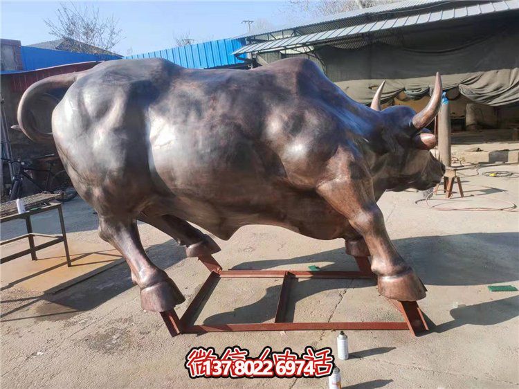 大型銅牛景觀雕塑，招財擺件