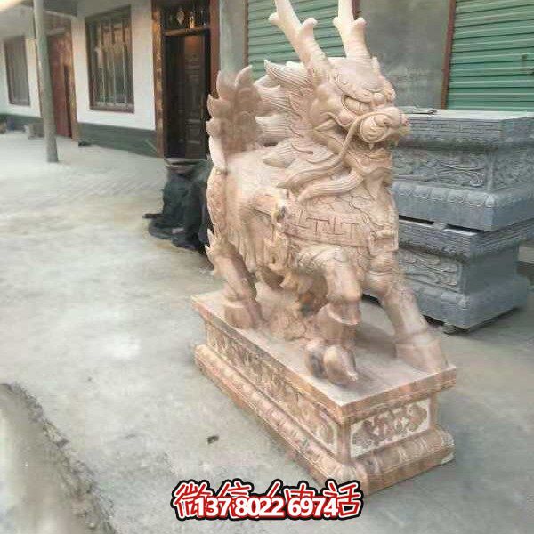 高端定制大理石石雕獅子雕塑，裝點(diǎn)大型庭院、別墅、門口，招財(cái)又安全
