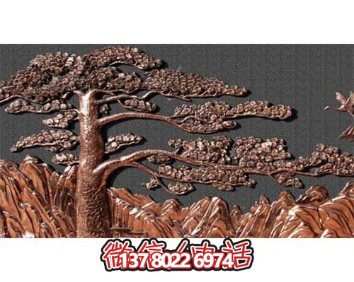 迎客松雕塑，紫銅裝飾室內(nèi)外公園廣場