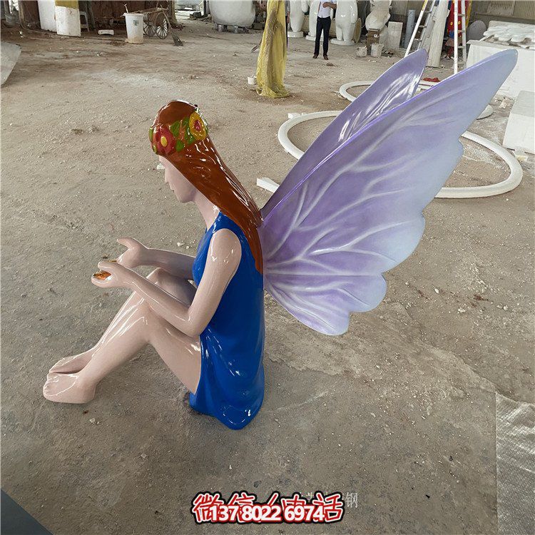 玻璃鋼仙子人物雕塑彩繪，為公共廣場增添美觀