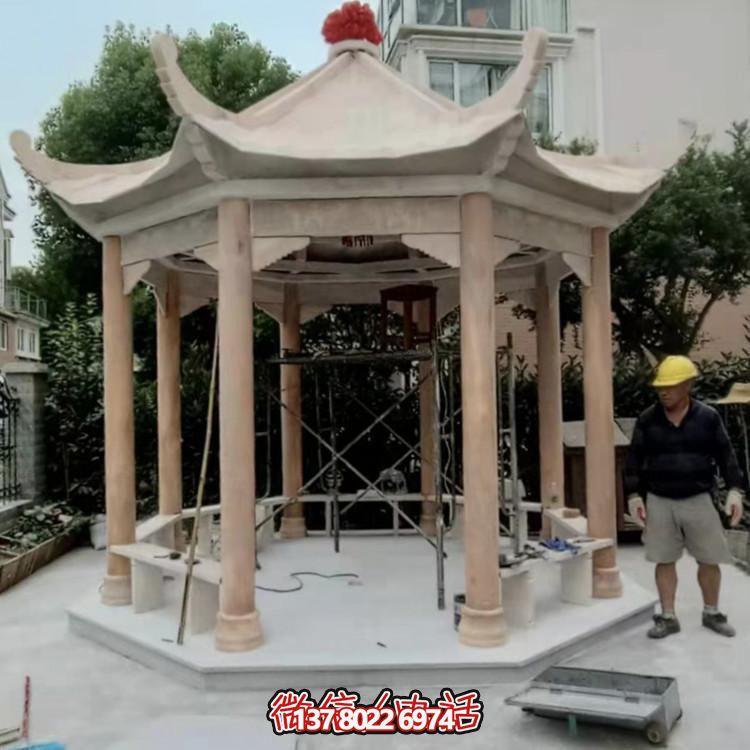 紅古涼亭，讓你在小區(qū)花園里享受晚霞美景