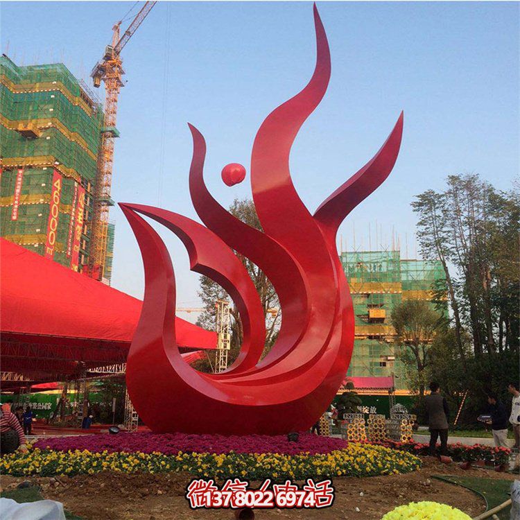 精美不銹鋼鳳凰雕塑，點(diǎn)綴精致小區(qū)、別墅環(huán)境