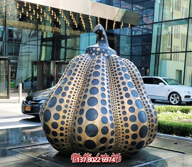 不銹鋼創(chuàng)意黑點(diǎn)南瓜雕塑--一款獨(dú)特的廣場裝飾品 不銹鋼創(chuàng)意黑點(diǎn)南瓜雕塑--一款獨(dú)特的廣場裝飾品