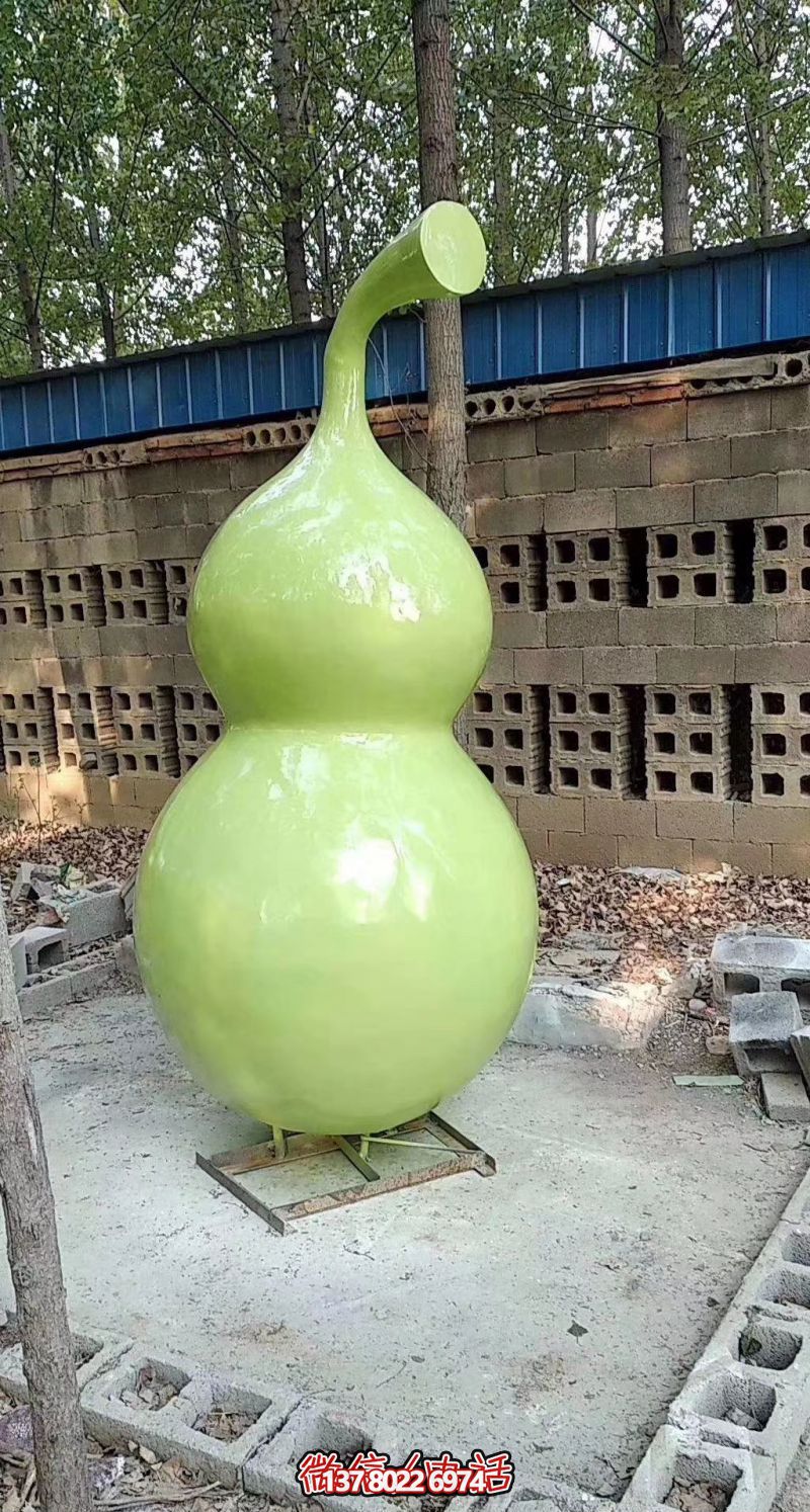 玻璃鋼烤漆園林葫蘆雕塑，點亮景區(qū)