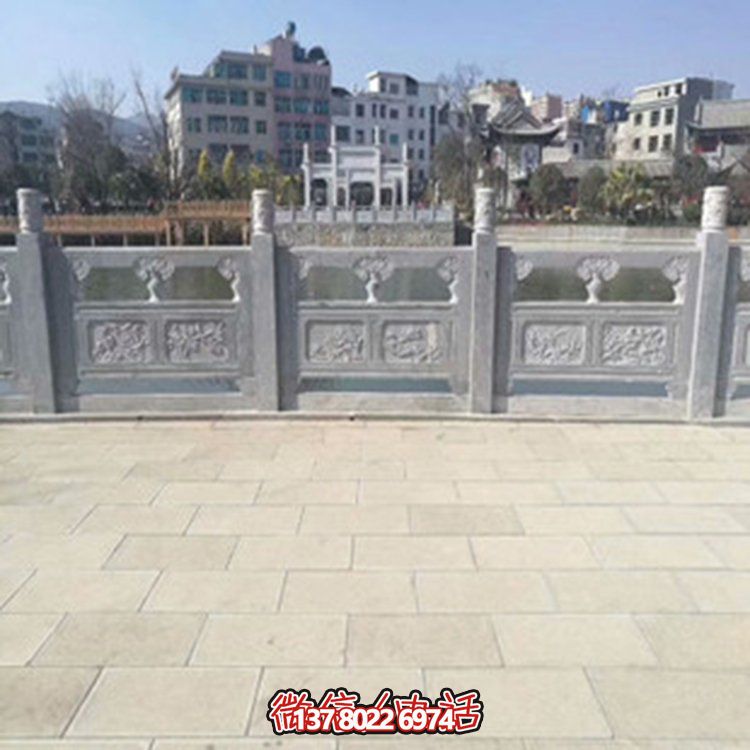 精美大理石雕塑欄桿，裝點(diǎn)戶外園林景觀