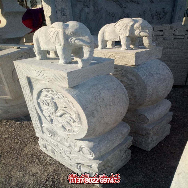 大理石石雕抱鼓，為您的園林庭院門口點綴美觀