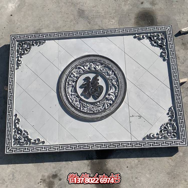 黃色沙巖浮雕影壁，景觀背景雕塑