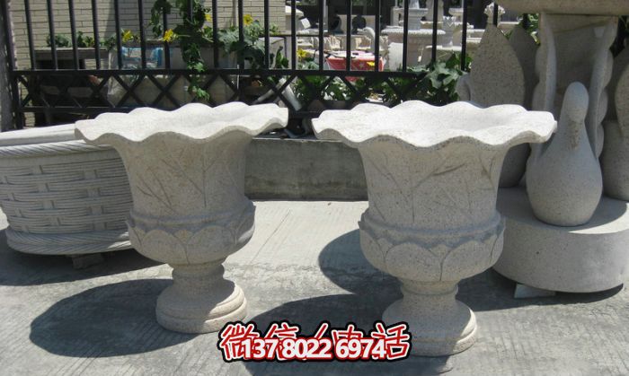 歐式大理石花盆石雕雕塑，締造公園景區(qū)精美景觀