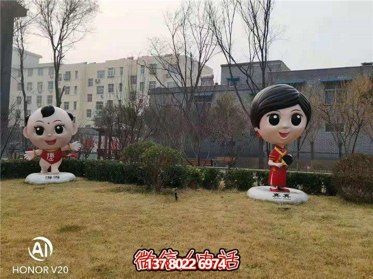 藝術(shù)玻璃鋼雕塑，點(diǎn)綴美麗園林景觀