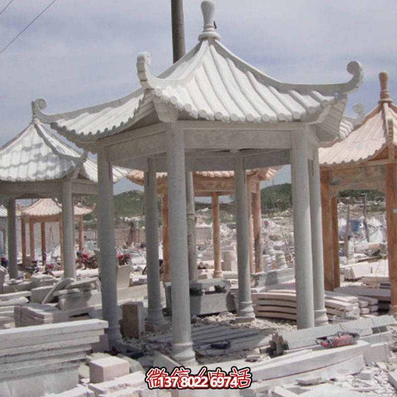 休閑小型大理石涼亭，為別墅園林增添溫馨氣息