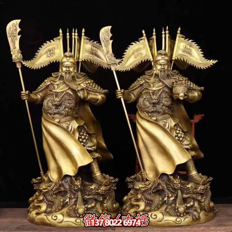 立式武財(cái)神雕塑，供奉家居神靈