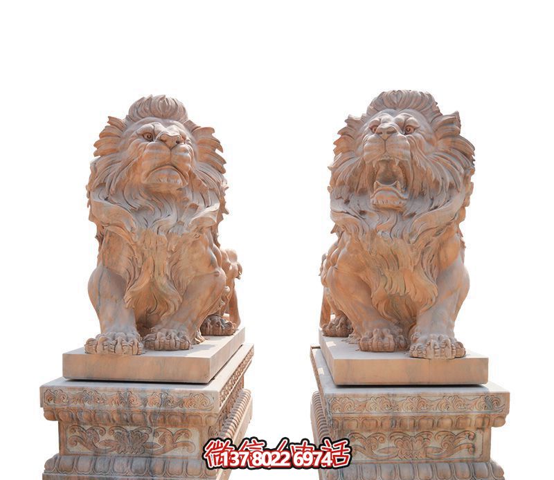 雕塑財神獅子，祈求招財進寶