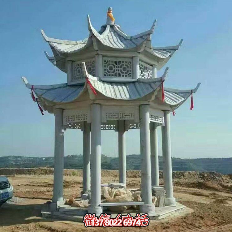 中式雙層涼亭，傳承傳統(tǒng)文化美學(xué)