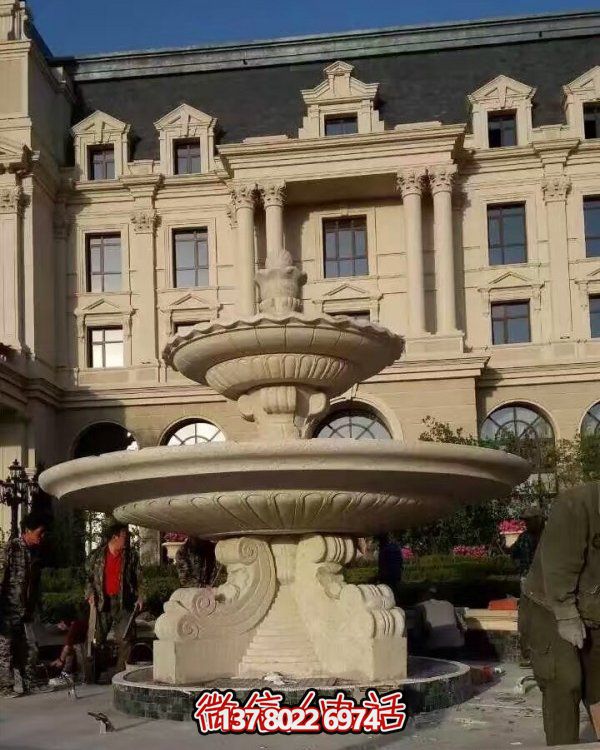 私家晚霞，大理石噴泉雕塑