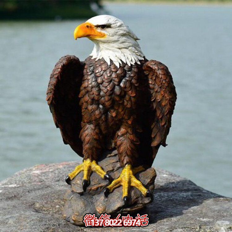 玻璃鋼老鷹雕塑擺件，點綴戶外花園庭院